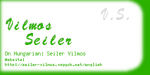 vilmos seiler business card